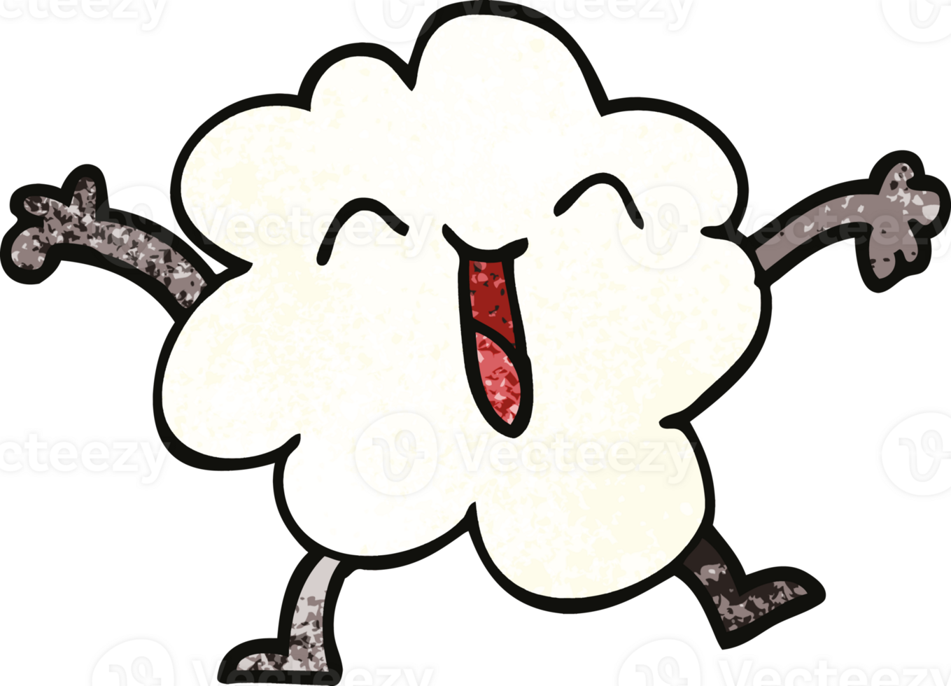 cartoon doodle expressive weather cloud png
