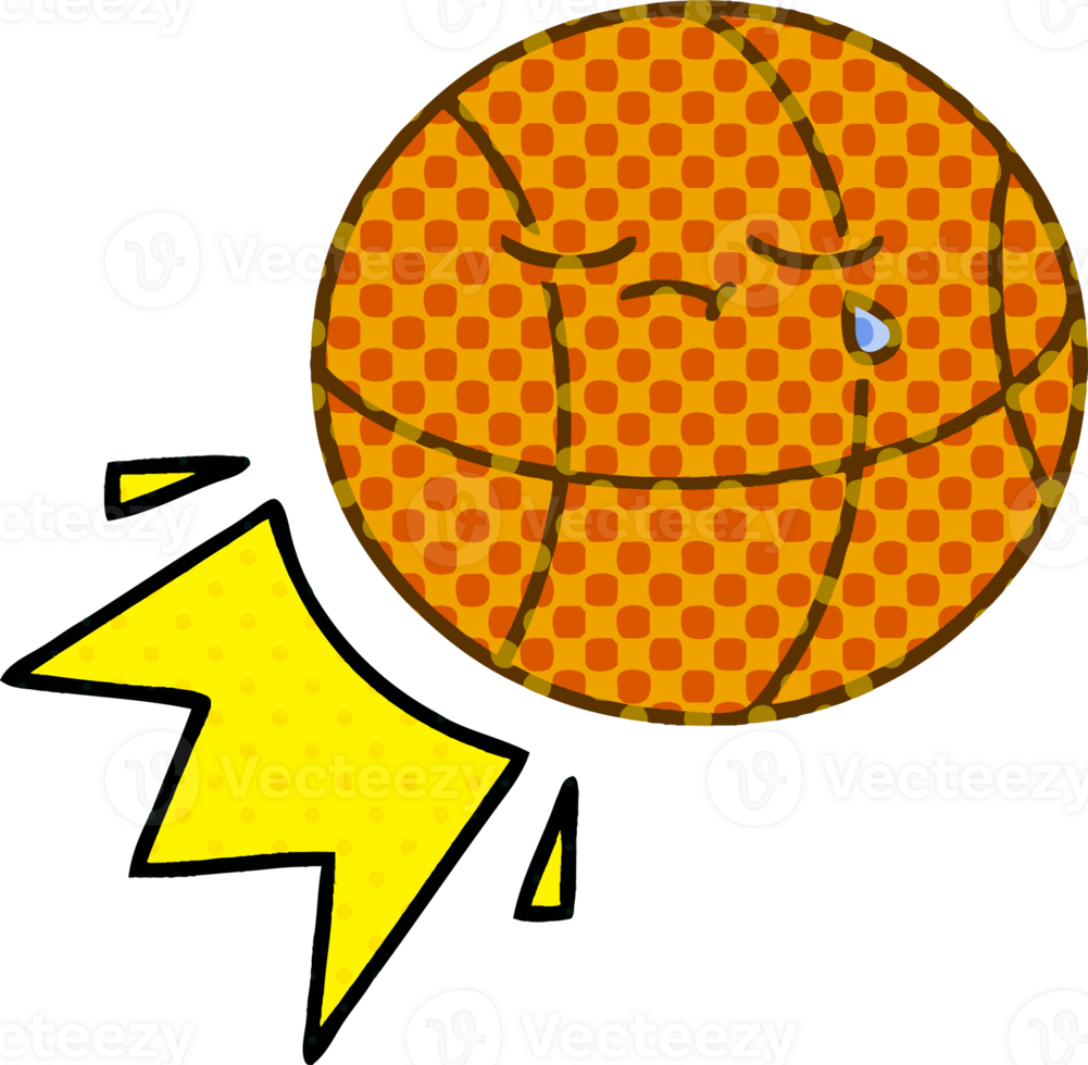 comic book style cartoon basketball png