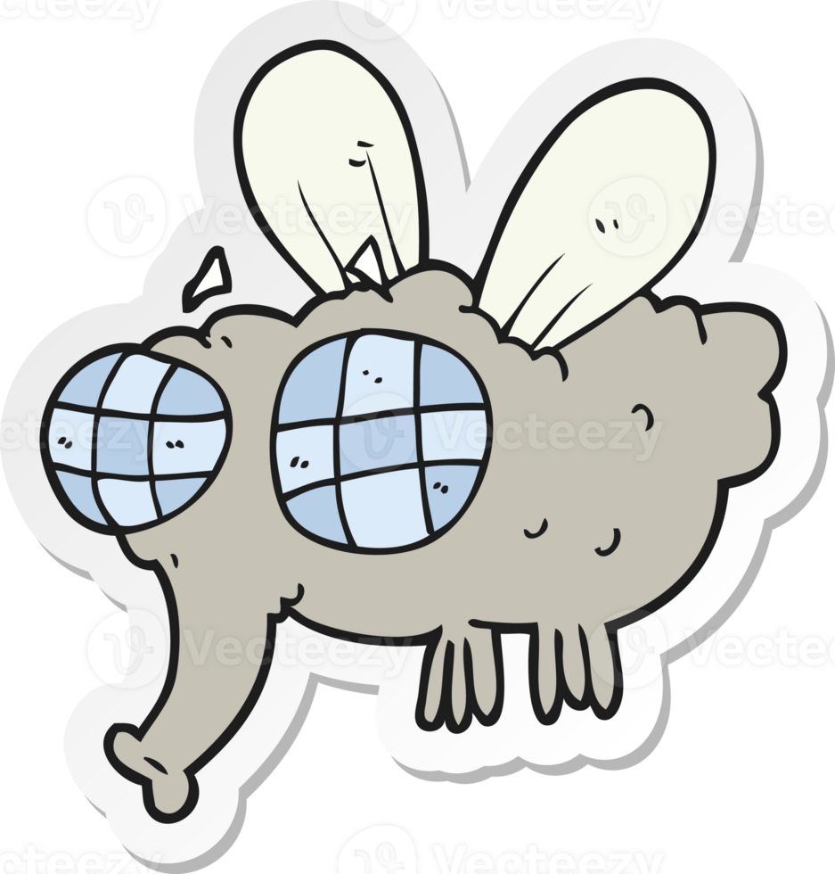 sticker of a cartoon fly png