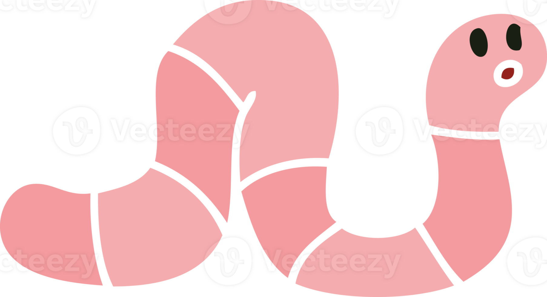 quirky hand drawn cartoon worm png