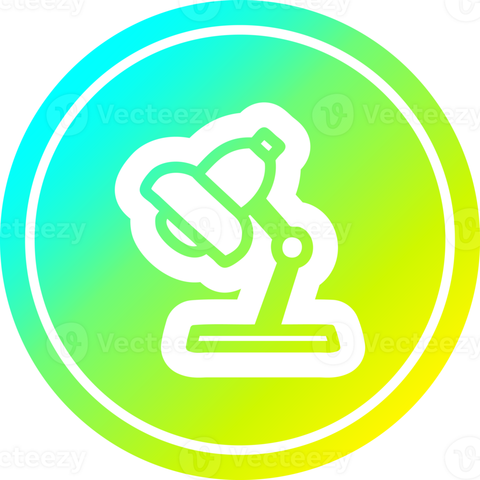 work lamp circular in cold gradient spectrum png