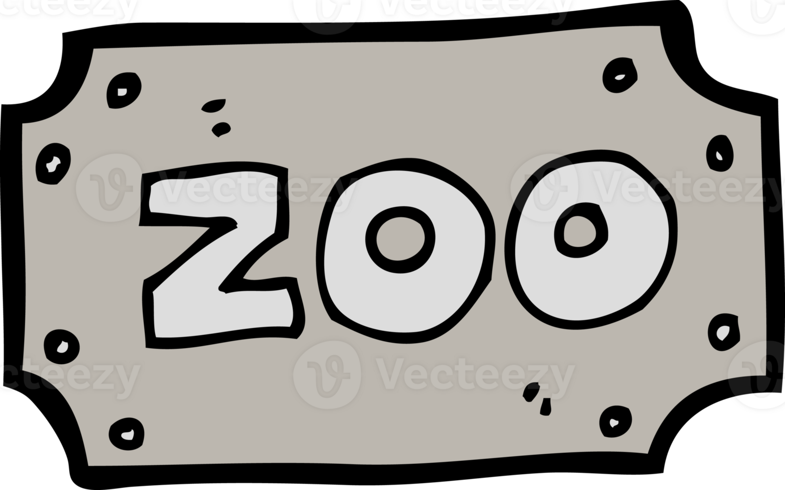 cartoon zoo sign png