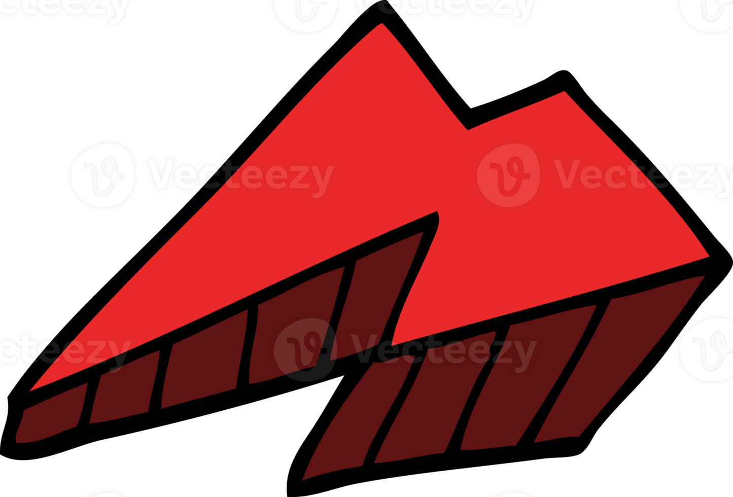 cartoon doodle lightning bolt png