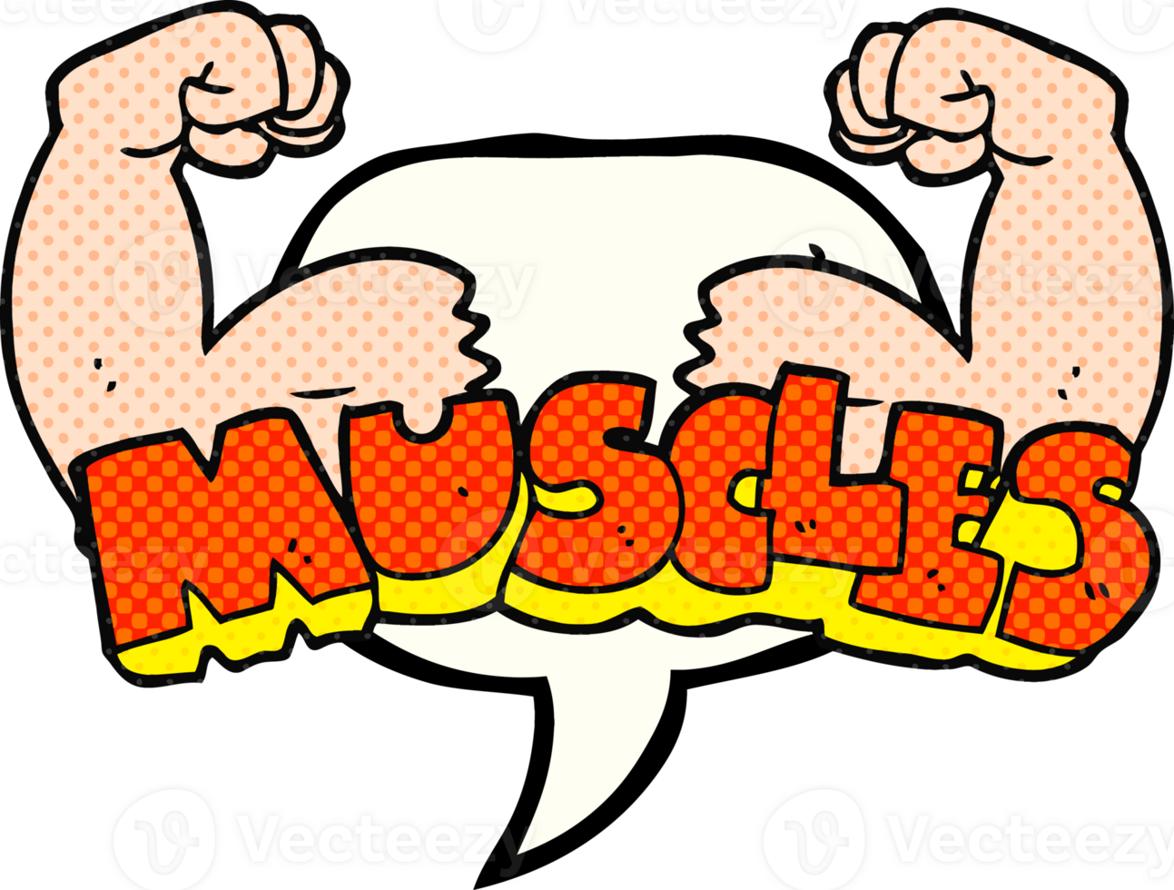 comic book speech bubble cartoon muscles symbol png