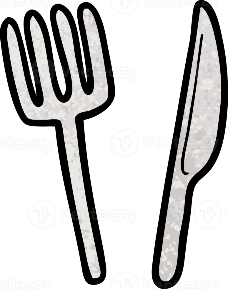 cartoon knife and fork png