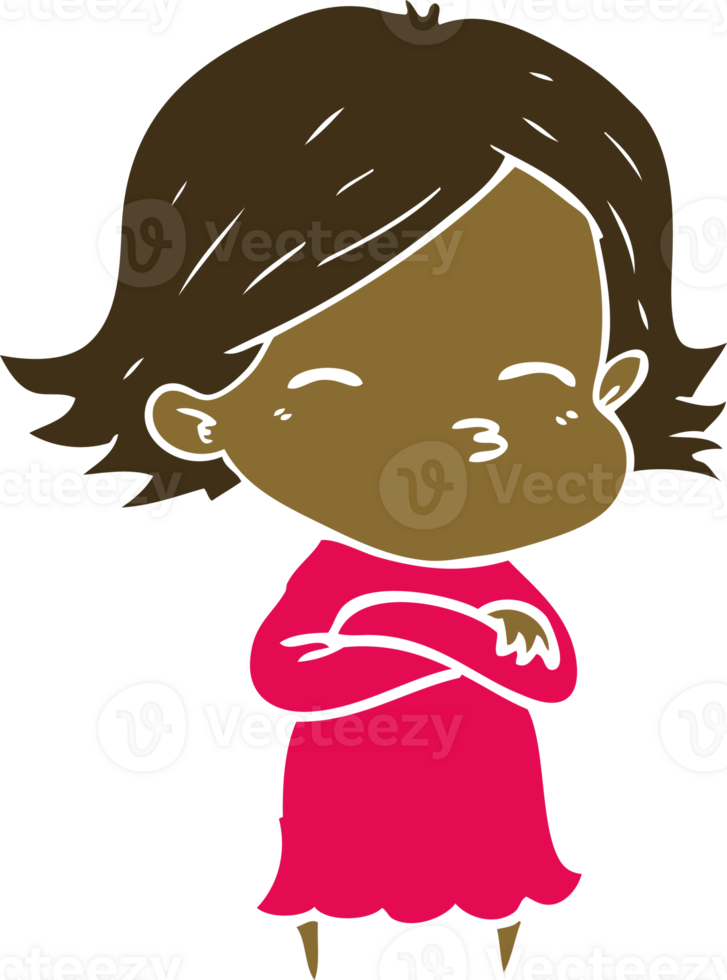 flat color style cartoon woman png
