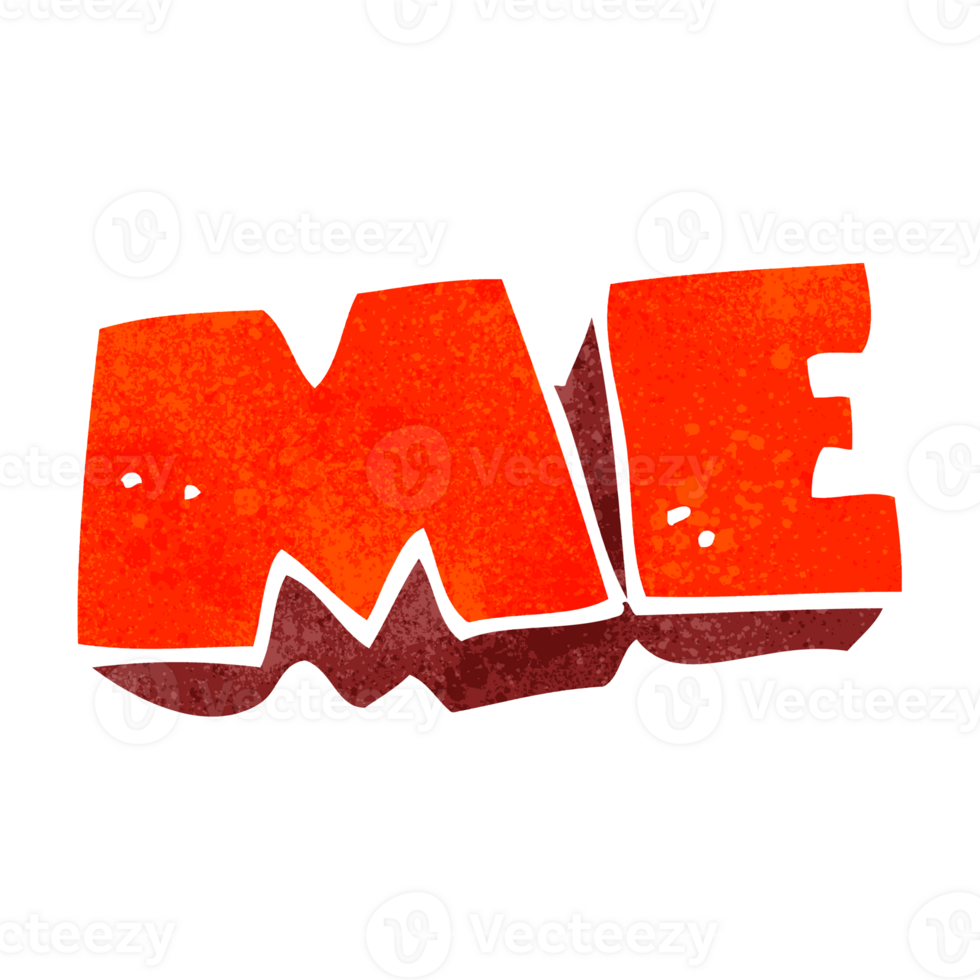 hand retro cartoon ME symbol png