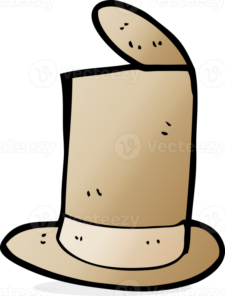 cartoon old top hat png