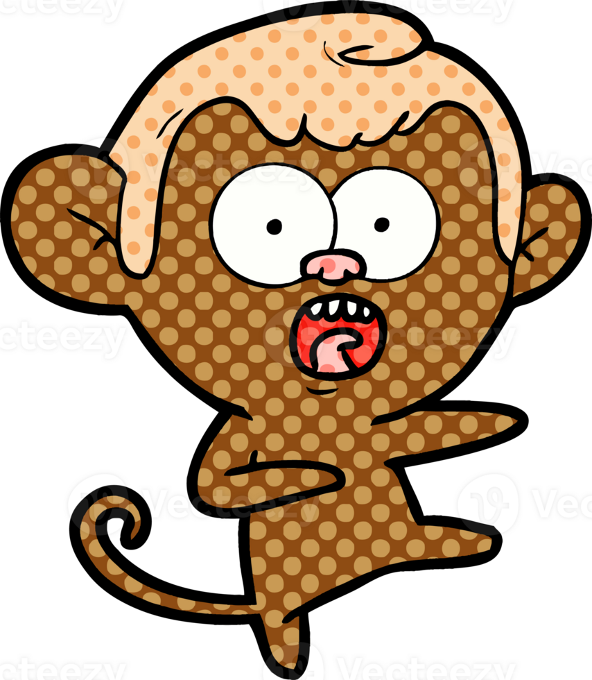 cartoon shocked monkey png