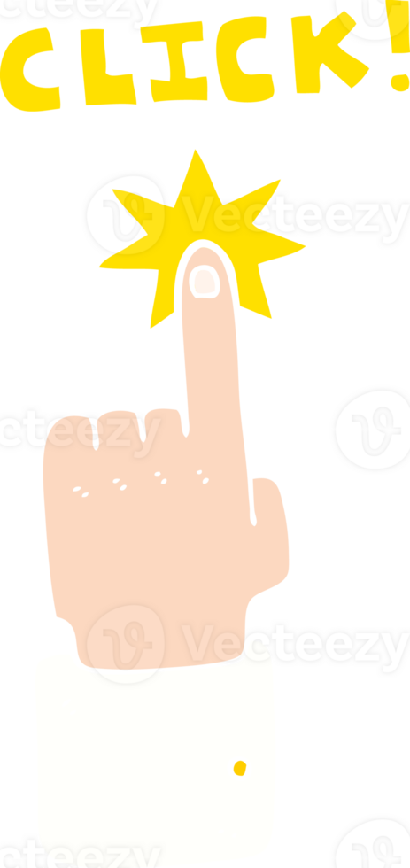 eben Farbe Illustration von klicken Zeichen mit Finger png