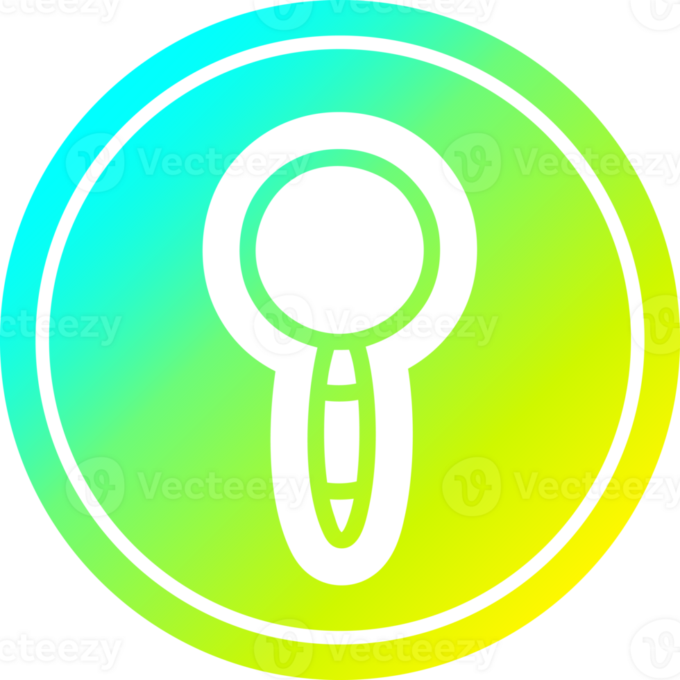 magnifying glass circular icon with cool gradient finish png