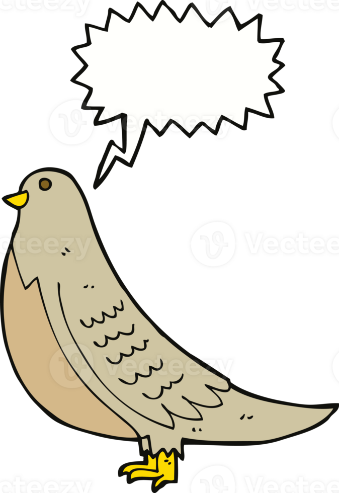 cartoon common bird with speech bubble png