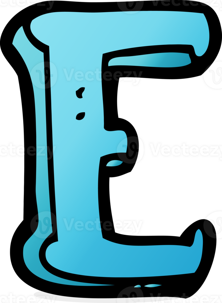 cartoon letter E png