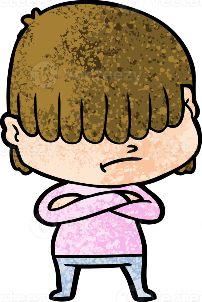 cartoon boy with untidy hair png