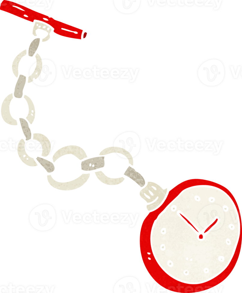 cartoon old pocket watch png