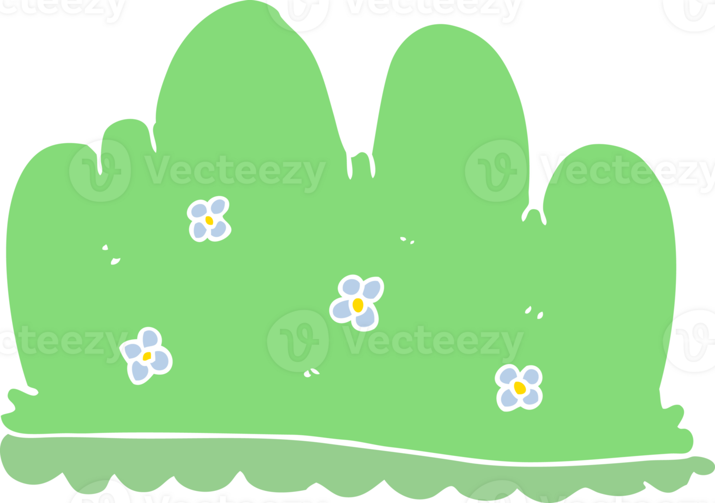 flat color style cartoon hedge png