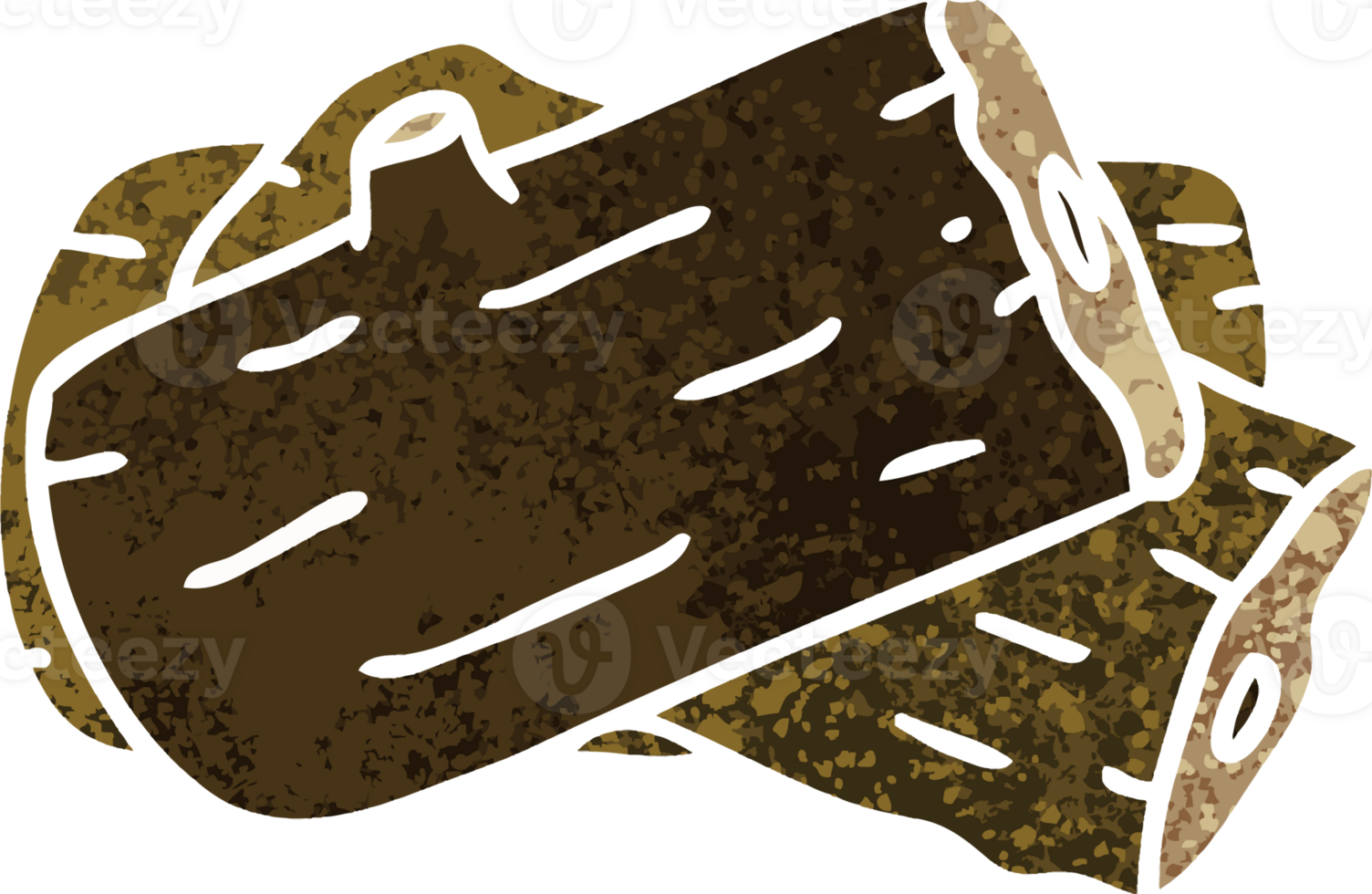 retro illustration style quirky cartoon log png