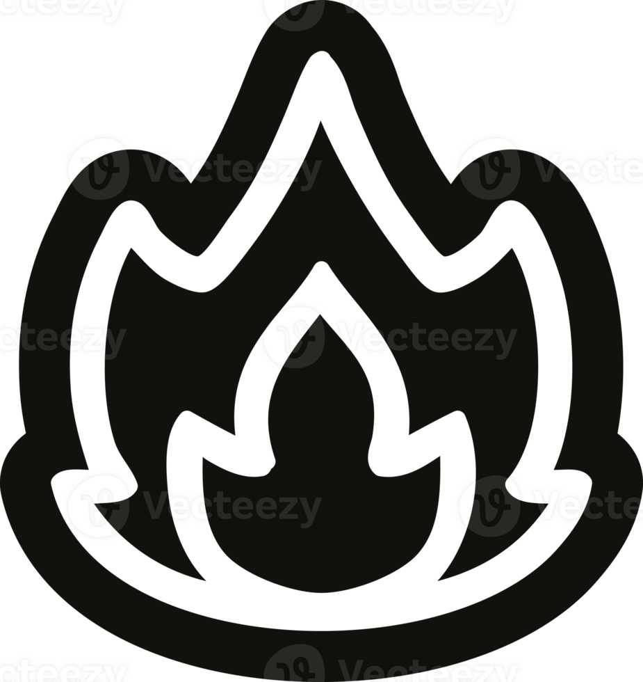 simple flame icon symbol png