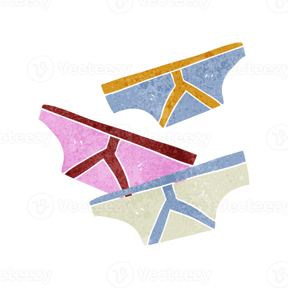 hand drawn retro cartoon underpants png