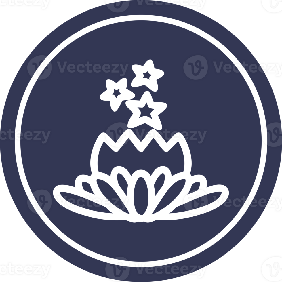 magical flower circular icon symbol png