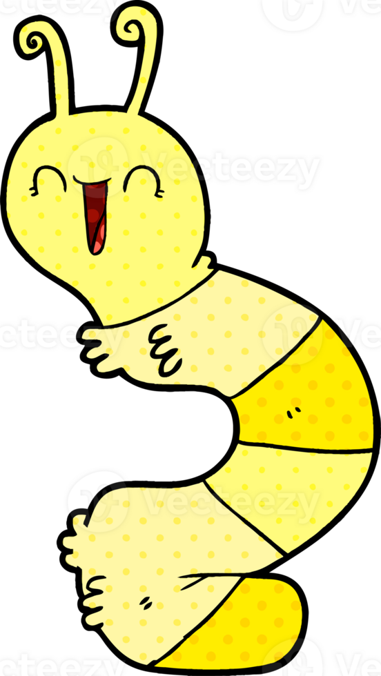 cartoon happy caterpillar png