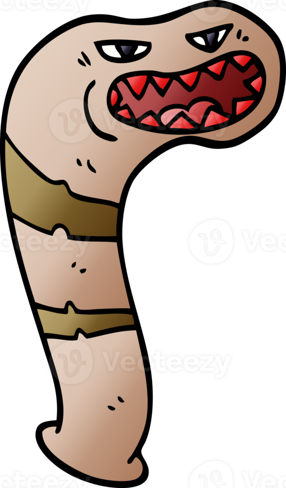 cartoon doodle monster leech png