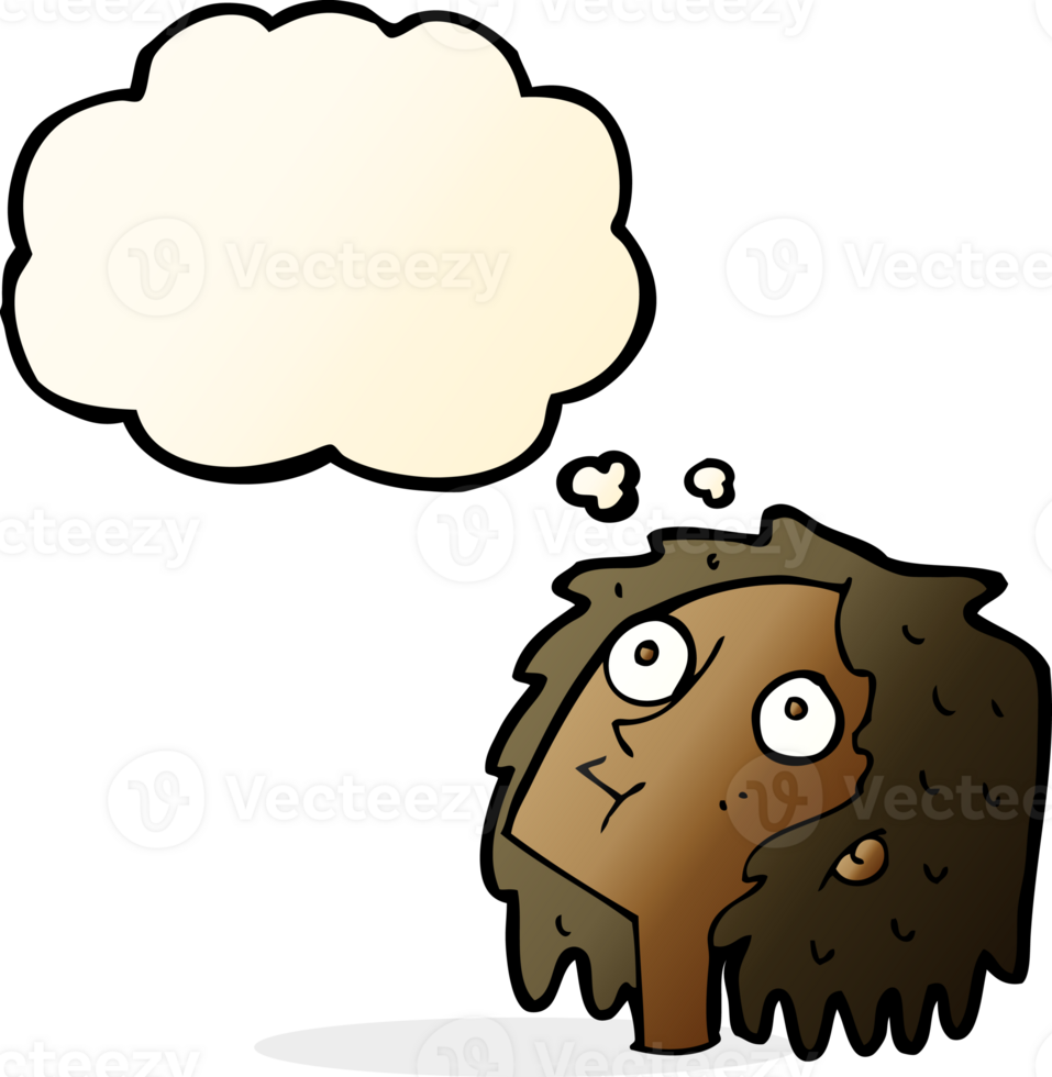 cartoon staring woman with thought bubble png