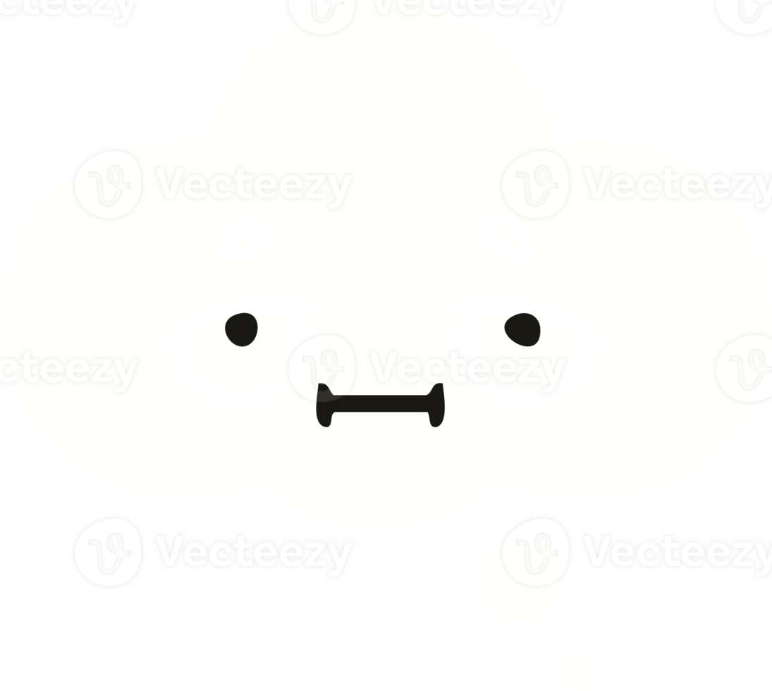 flat color retro cartoon of a thought bubble png