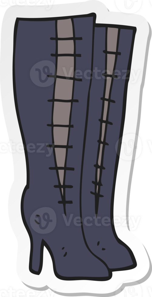 sticker of a cartoon high boots png
