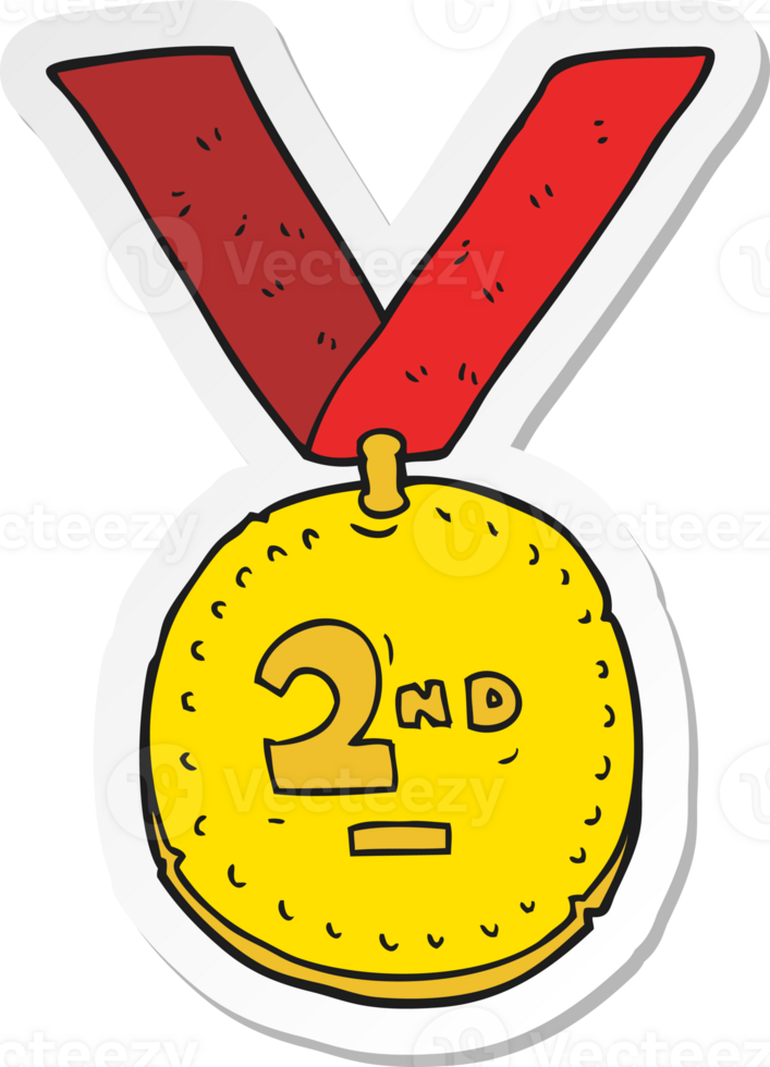 sticker of a cartoon sports medal png