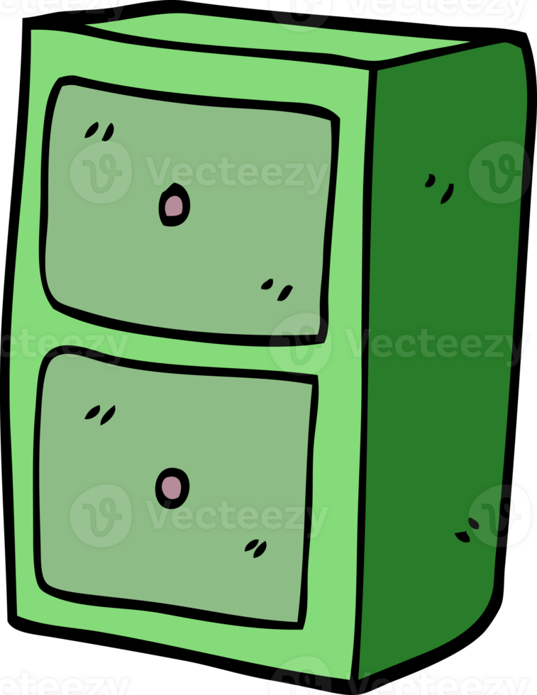 cartoon doodle filing cabinet png