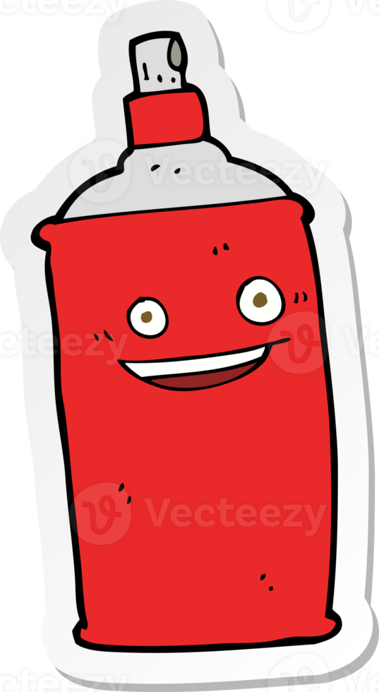 sticker of a cartoon spray can png