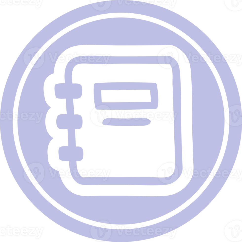 note book circular icon symbol png