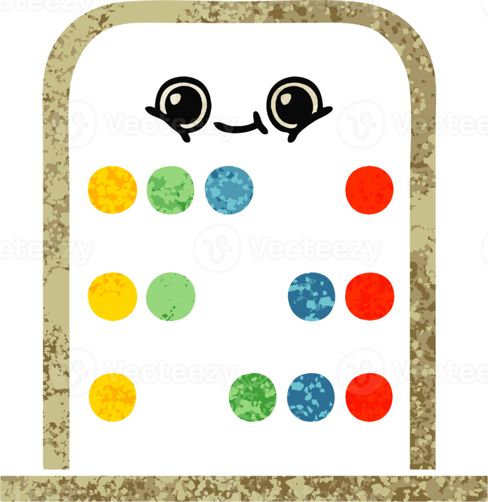 retro illustration style cartoon of a abacus png
