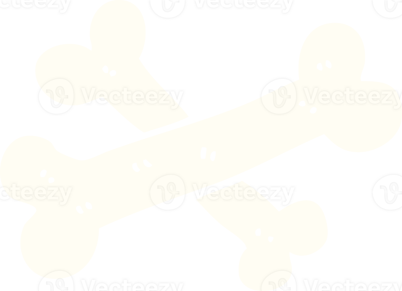 crossed bones flat color illustration cartoon png