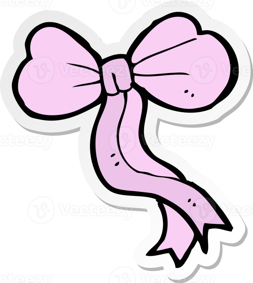 sticker of a cartoon bow png