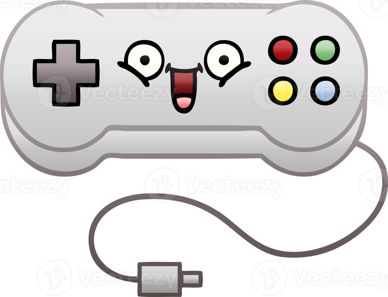 gradient shaded cartoon of a game controller png