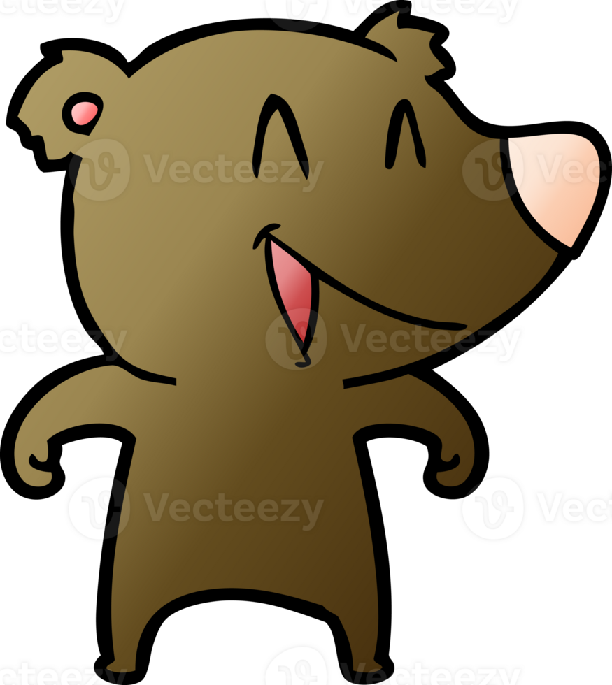 desenho de urso rindo png