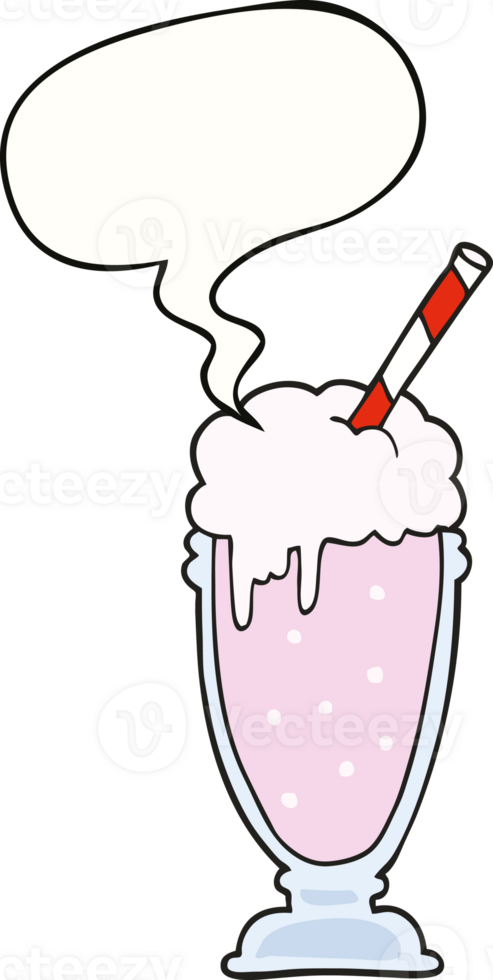 cartoon milkshake with speech bubble png