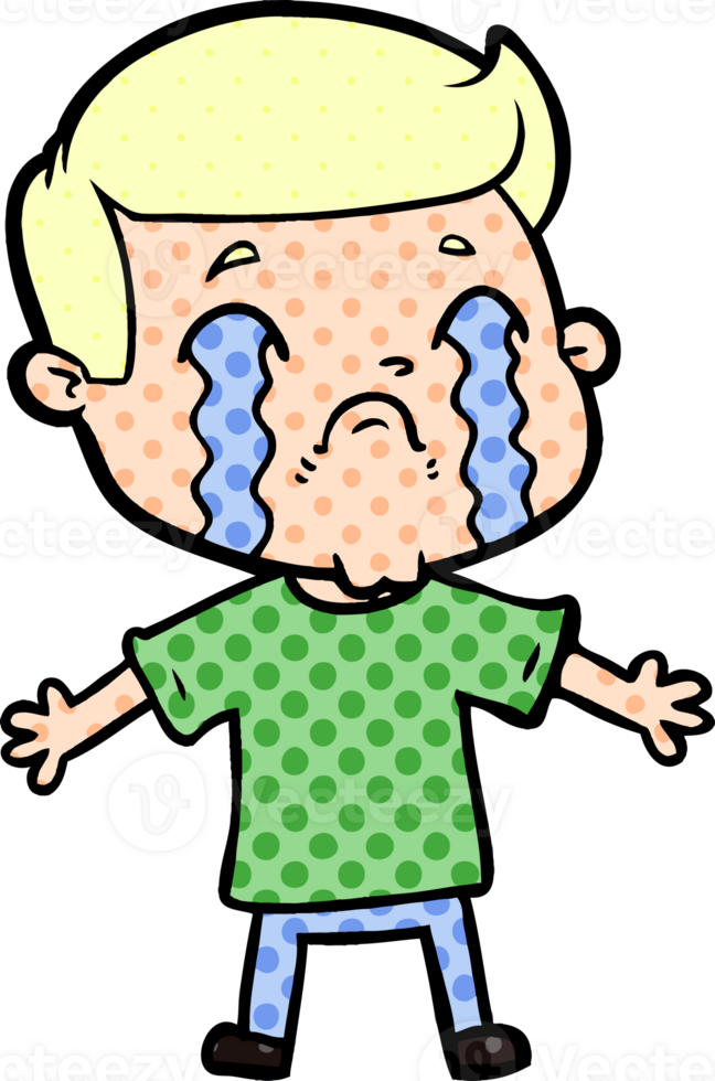 cartoon man crying png