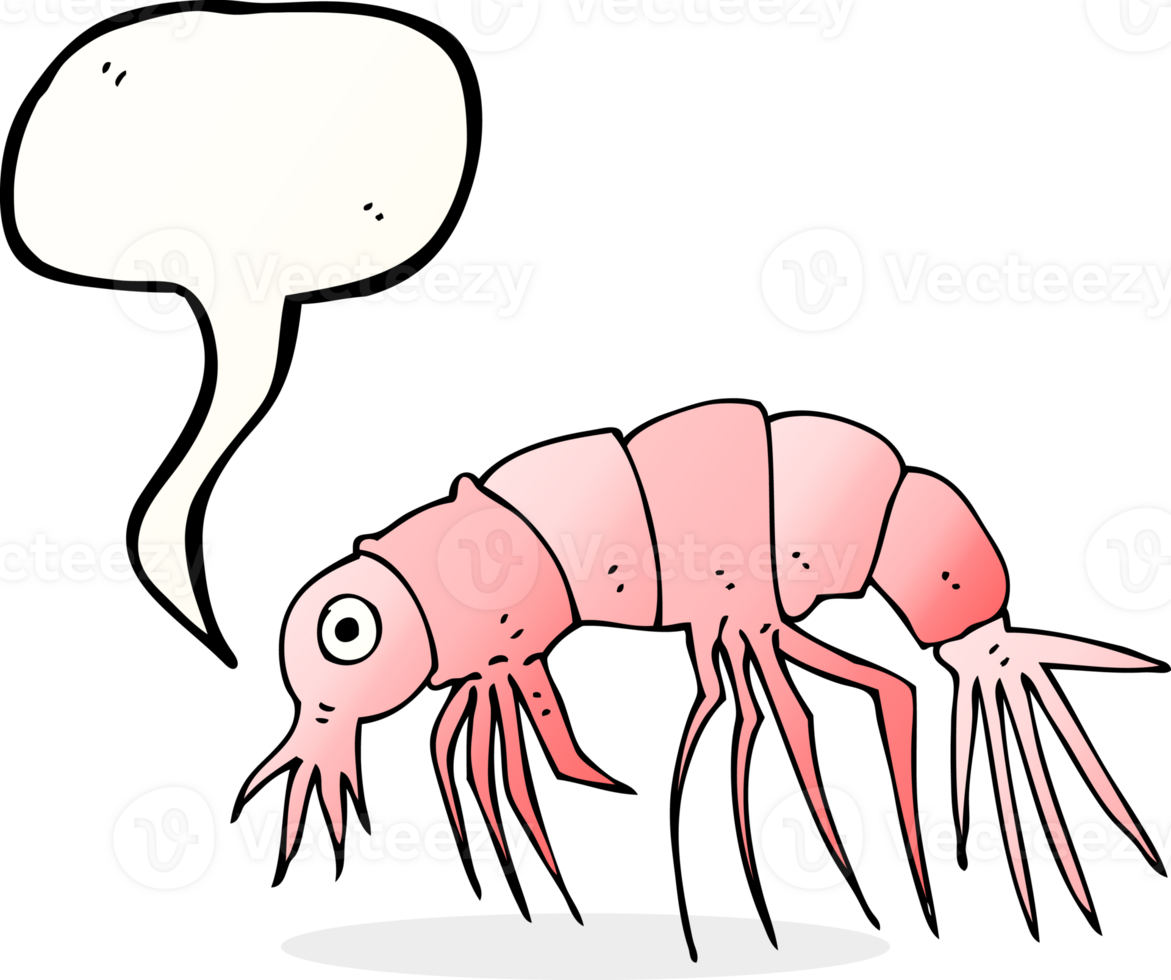 cartoon shrimp with speech bubble png