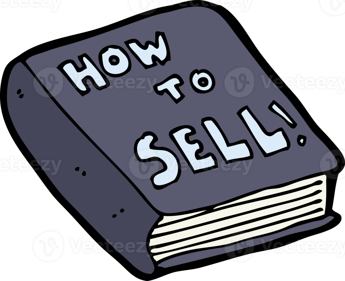 cartoon how to sell book png