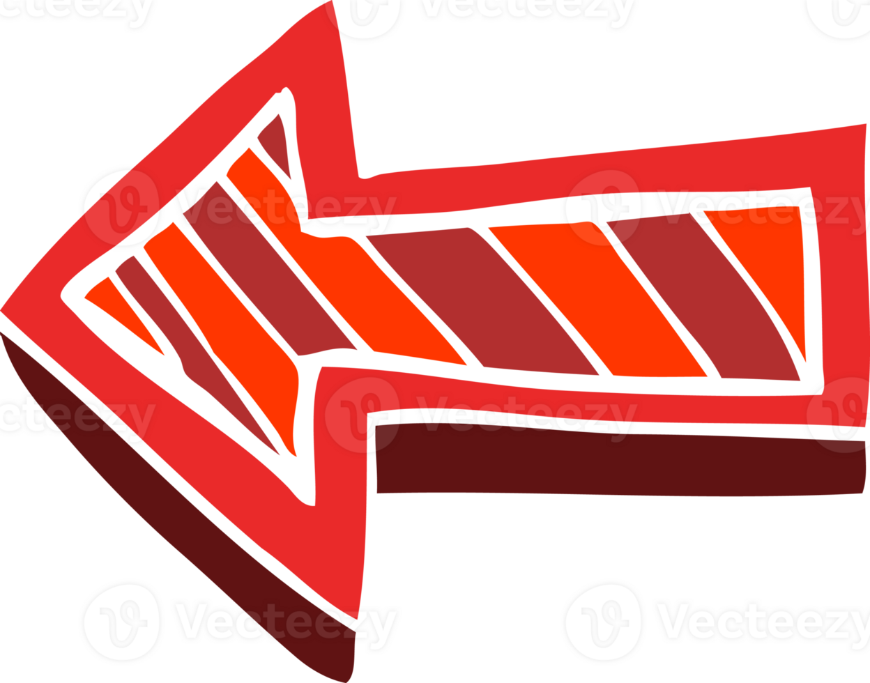cartoon doodle directing arrow png