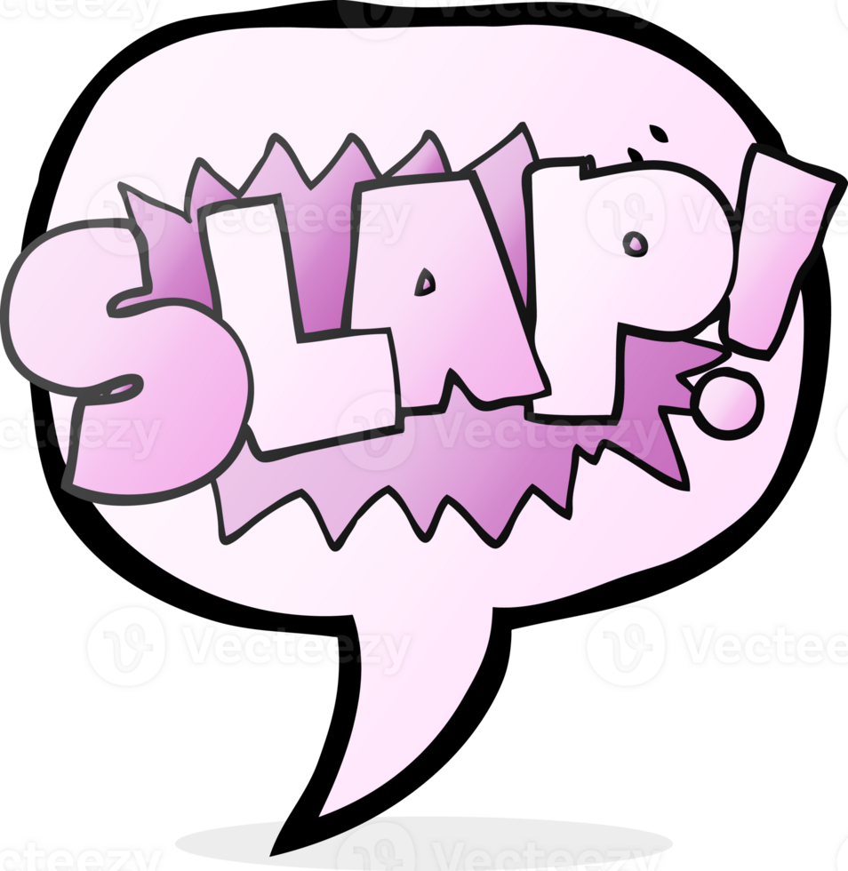 speech bubble cartoon slap symbol png
