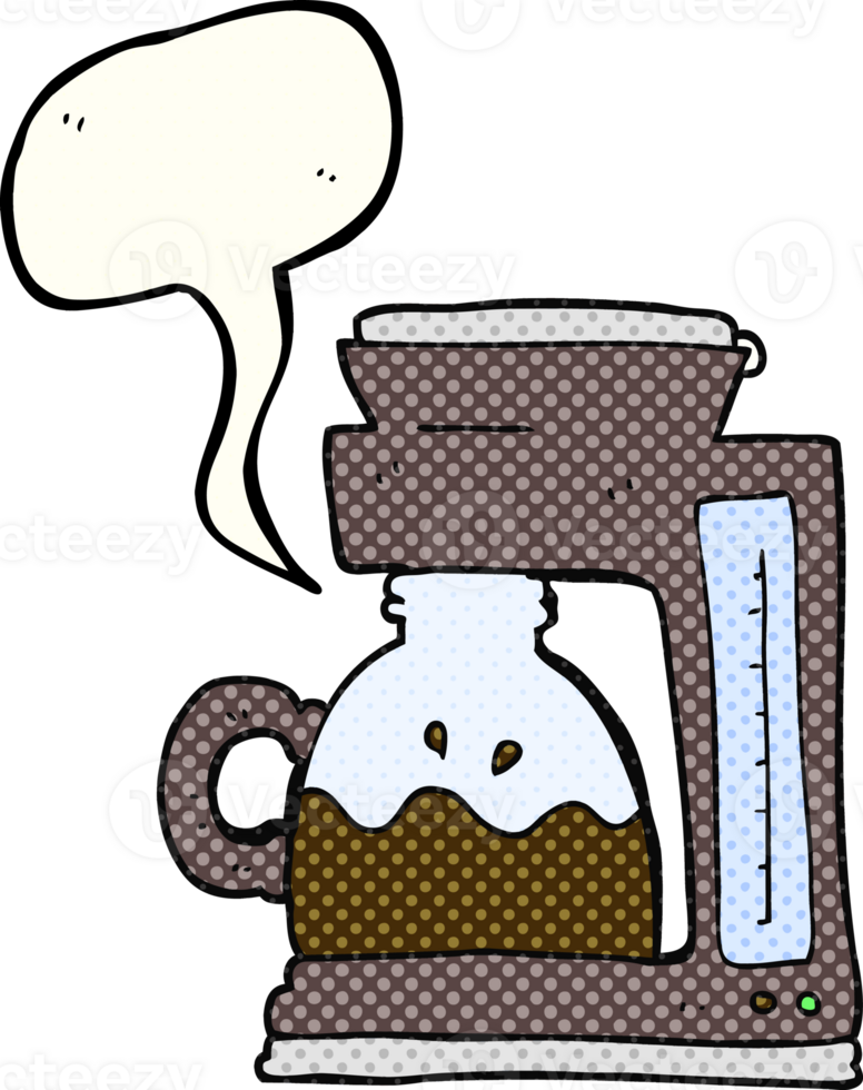 comic book speech bubble cartoon coffee filter machine png