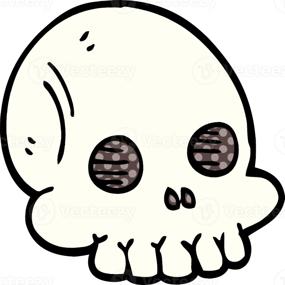 cartoon doodle halloween skull png