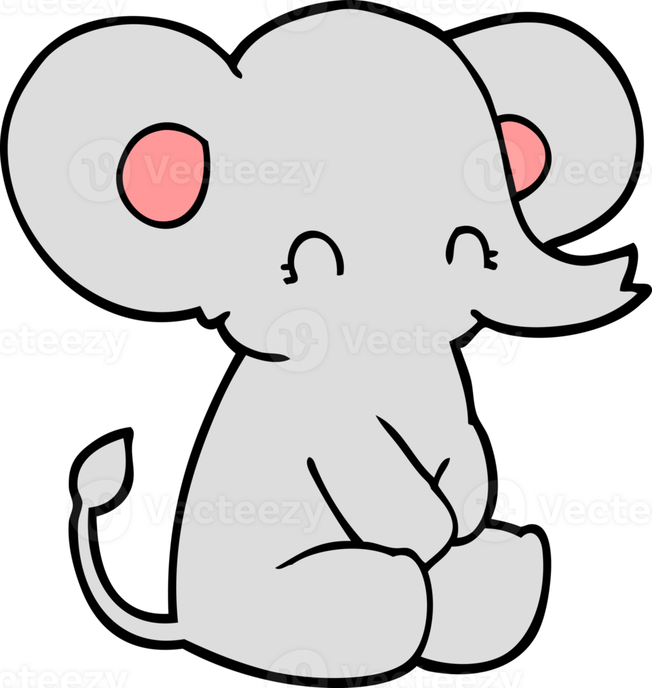 elefante de dibujos animados lindo png