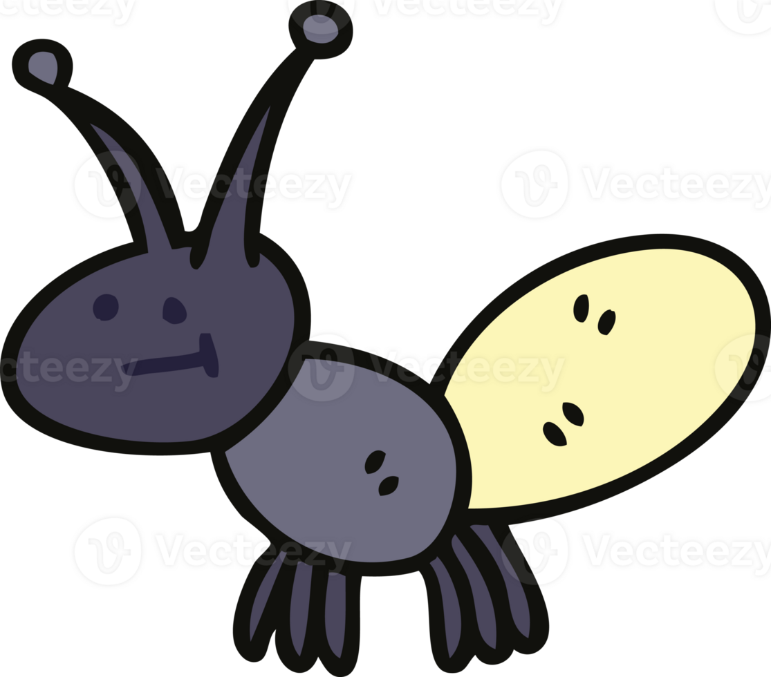 quirky hand drawn cartoon light bug png