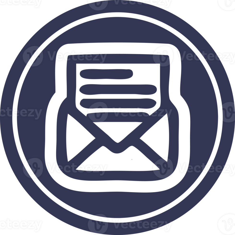 envelope letter circular icon png