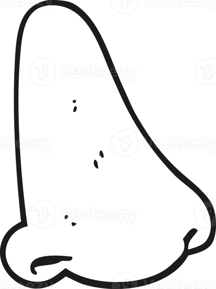 black and white cartoon human nose png